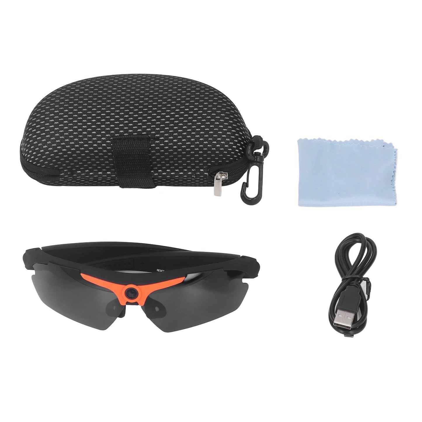 Camera Glasses Video Sunglasses 1080P Full HD Video Recording Shooting Camera Glasses for Cycling Driving Hiking Fishing Hunting