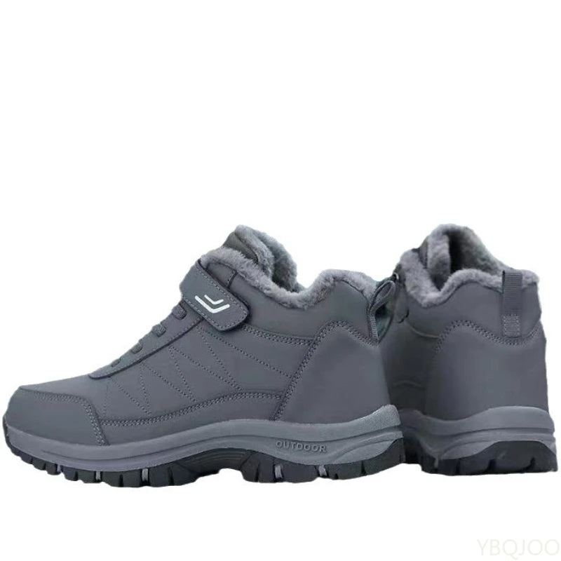 Soft sole anti slip warm winter snow boots cold resistant wear-resistant simple comfortable casual men's short boots