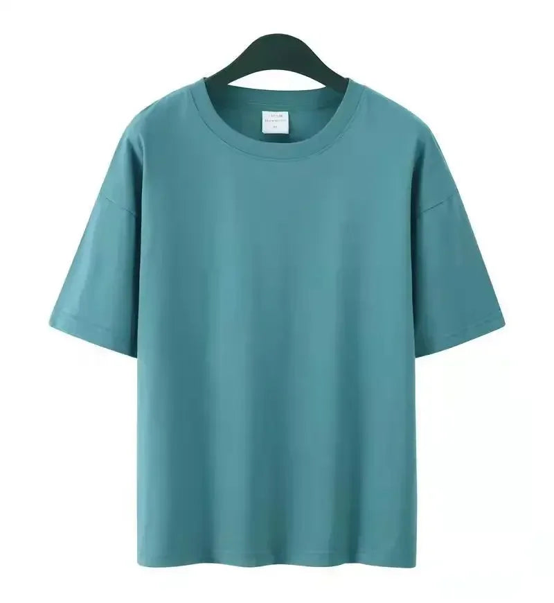 YSZWDBLX T-shirt Women 2025 Summer Short Sleeve O-neck Tshirt Man /woman Cotton Loose Harajuku Couples Tees Casual Shirts Top