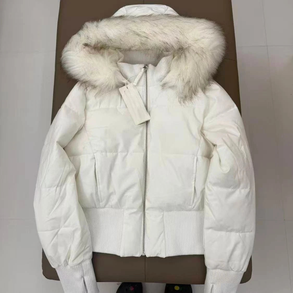 American Style Vintage Faux Fur Hooded Woman Autumn Winter  Casual Long Sleeve Coat Outwear Fashion Warm Jacket Outerwear Chic