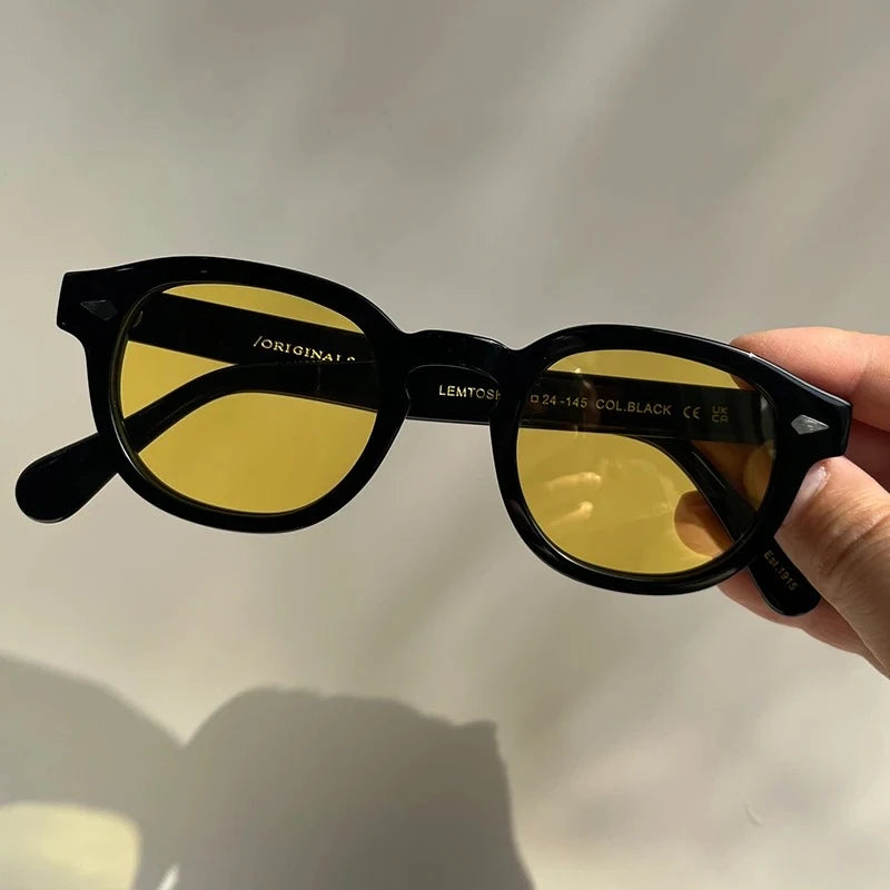 Sunglasses Man Johnny Depp Sun Glasses Woman Luxury Brand Design Vintage Acetate UV400 Driver Shade Lemtosh Polarized Goggles