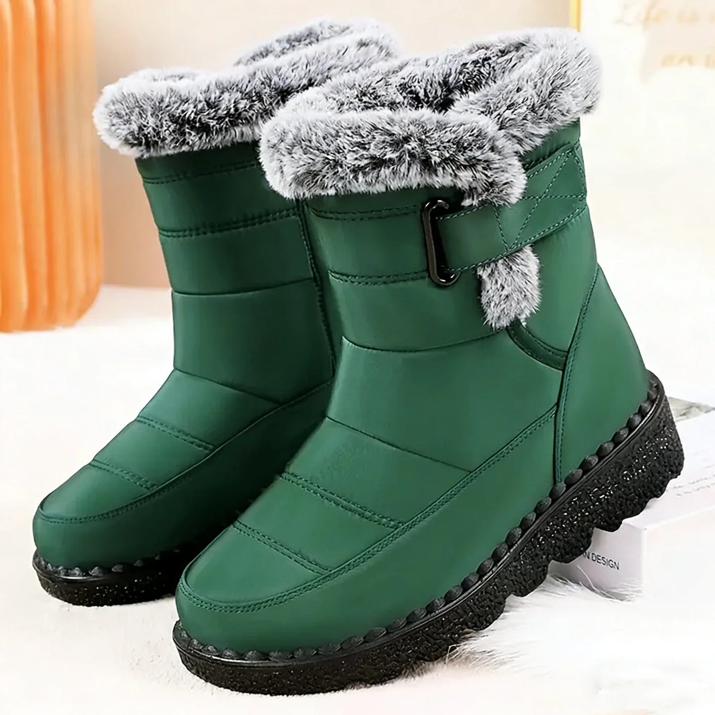 Women's Winter Snow Boots for Women 2026 New Faux Fur Long Plush Snow Boots Woman Platform Shoes Warm Cotton Couples Ankle Boots