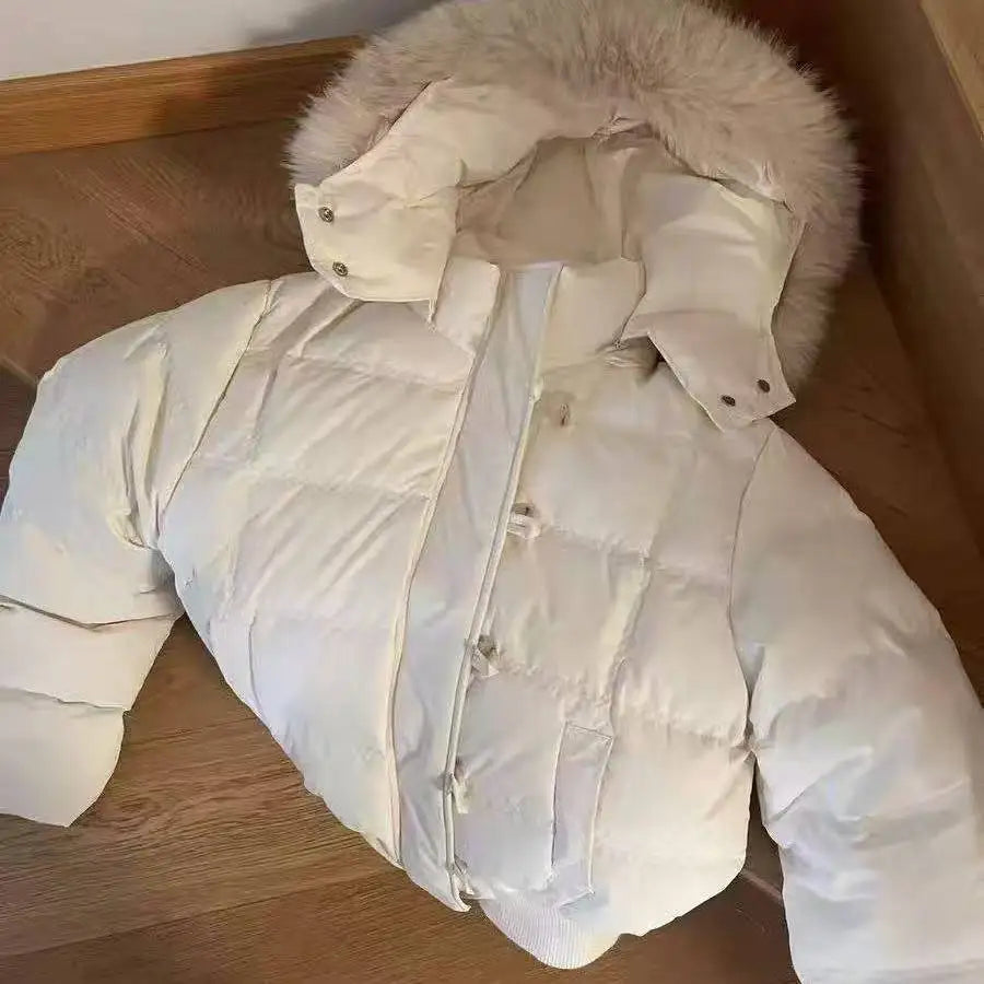 American Style Vintage Faux Fur Hooded Woman Autumn Winter  Casual Long Sleeve Coat Outwear Fashion Warm Jacket Outerwear Chic