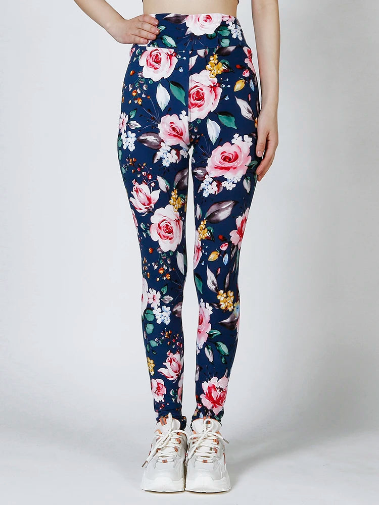 CUHAKCI High Waist Leggings Sportwear Workout Women Jeggings Elastic Pants Leopard Summer Printed Stripe Sexy Fitness Leggins