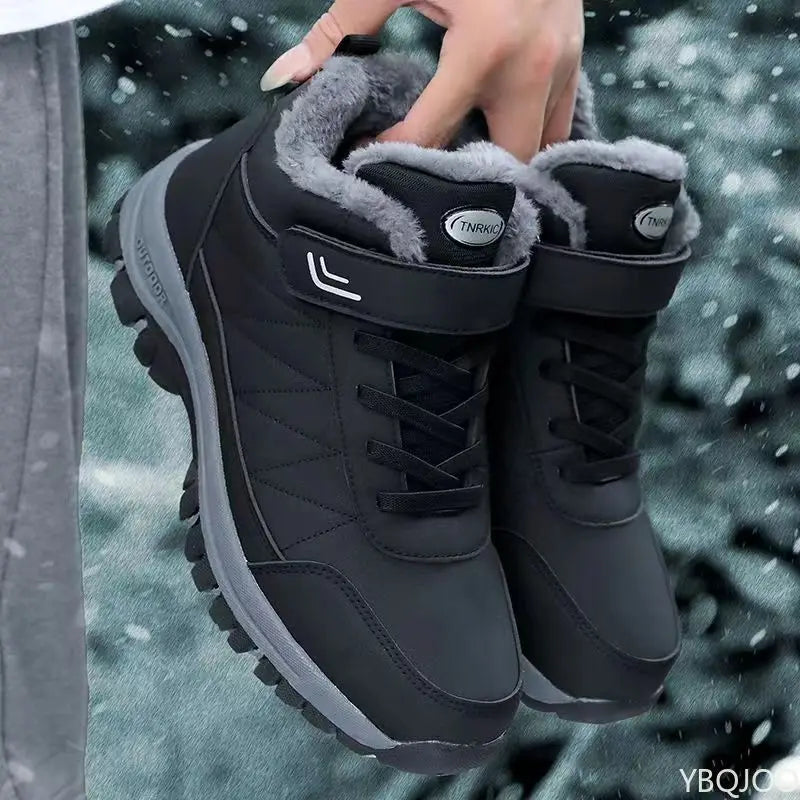 Soft sole  anti slip  warm winter snow boots cold resistant wear-resistant simple comfortable casual men's short boots
