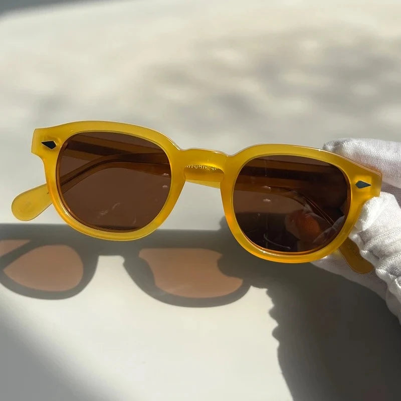 Sunglasses Man Johnny Depp Sun Glasses Woman Luxury Brand Design Vintage Acetate UV400 Driver Shade Lemtosh Polarized Goggles