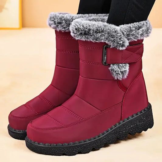 Women's Winter Snow Boots for Women 2026 New Faux Fur Long Plush Snow Boots Woman Platform Shoes Warm Cotton Couples Ankle Boots
