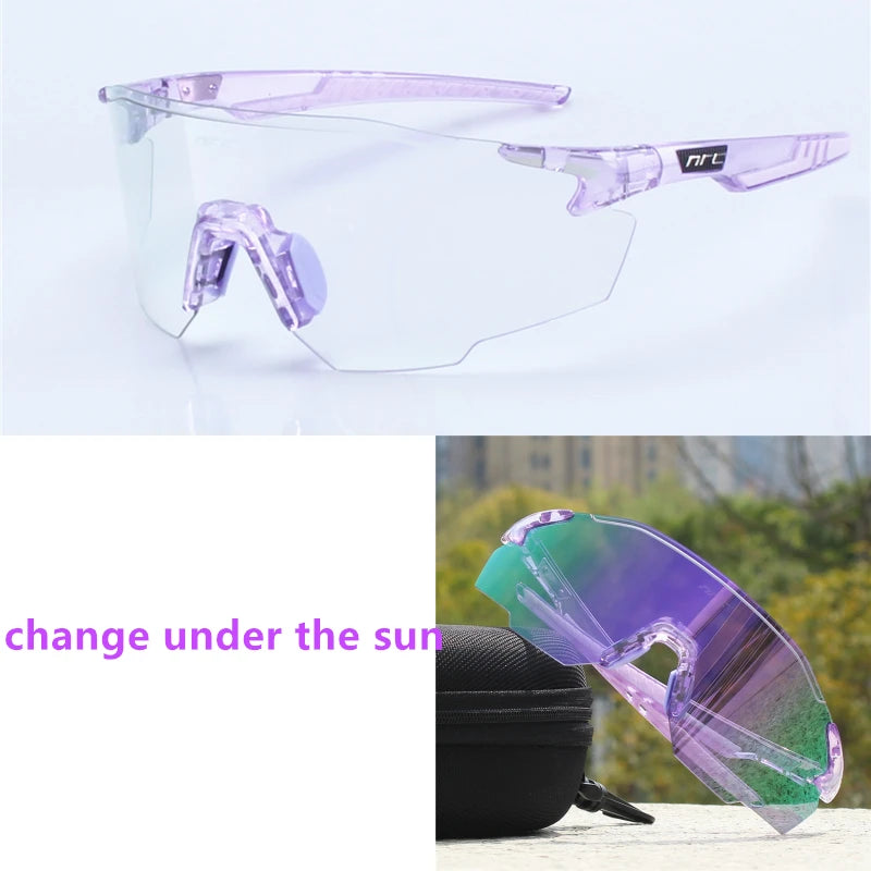 NRC Men Cycling Sunglasses UV400 TR90 Sports Bicycle Glasses MTB Mountain Bike Fishing Hiking Riding Eyewear for Women sport