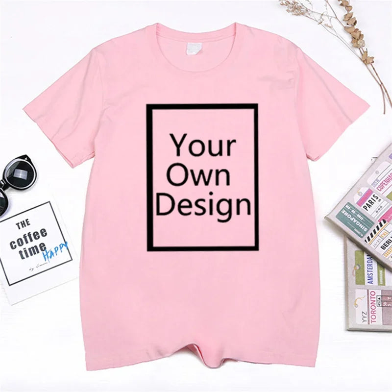 Cotton Customized Printed Leisure T Shirt Harajuku Tee DIY Your Like Photo or  T-shirt Fashion Custom Men's Tops Tshirt