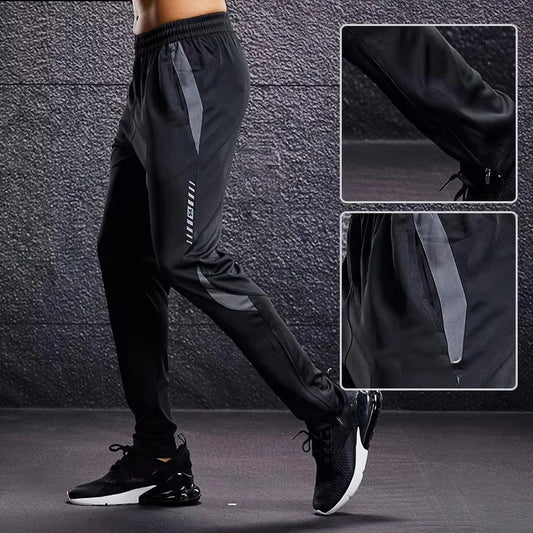 Men Sport Pants Running Pants With Zipper Pockets Soccer Training Jogging Sports Trousers Fitness Football Leggings Sweatpants