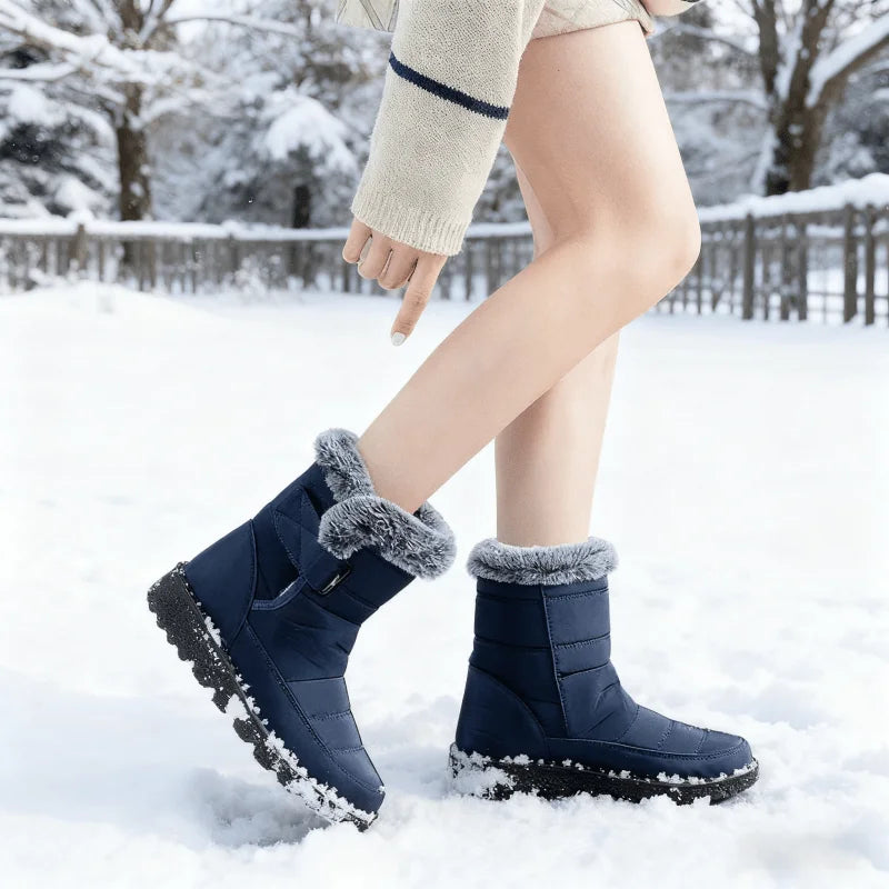 Women's Winter Snow Boots for Women 2026 New Faux Fur Long Plush Snow Boots Woman Platform Shoes Warm Cotton Couples Ankle Boots