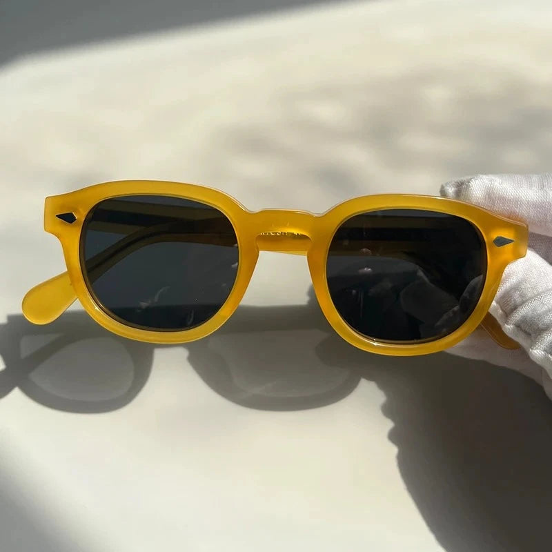 Sunglasses Man Johnny Depp Sun Glasses Woman Luxury Brand Design Vintage Acetate UV400 Driver Shade Lemtosh Polarized Goggles