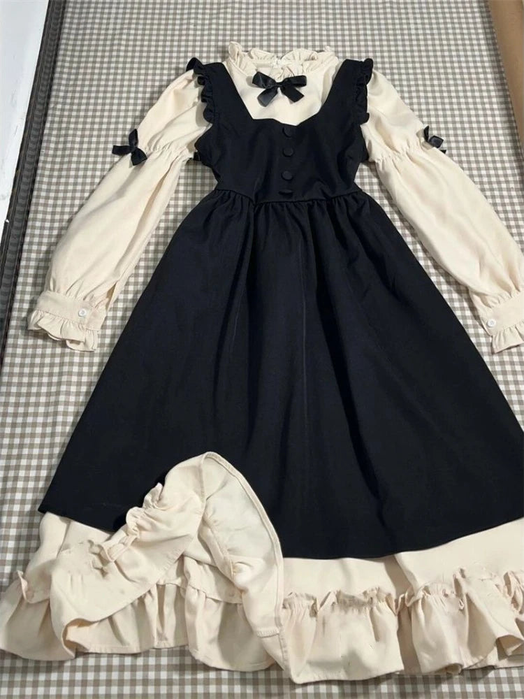 French Vintage Midi Dress Women Casual Evening Party Plaid Dress Office Lady Outwear One Piece Dress Korean Fashion Spring Chic