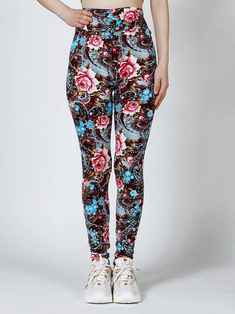 CUHAKCI High Waist Leggings Sportwear Workout Women Jeggings Elastic Pants Leopard Summer Printed Stripe Sexy Fitness Leggins