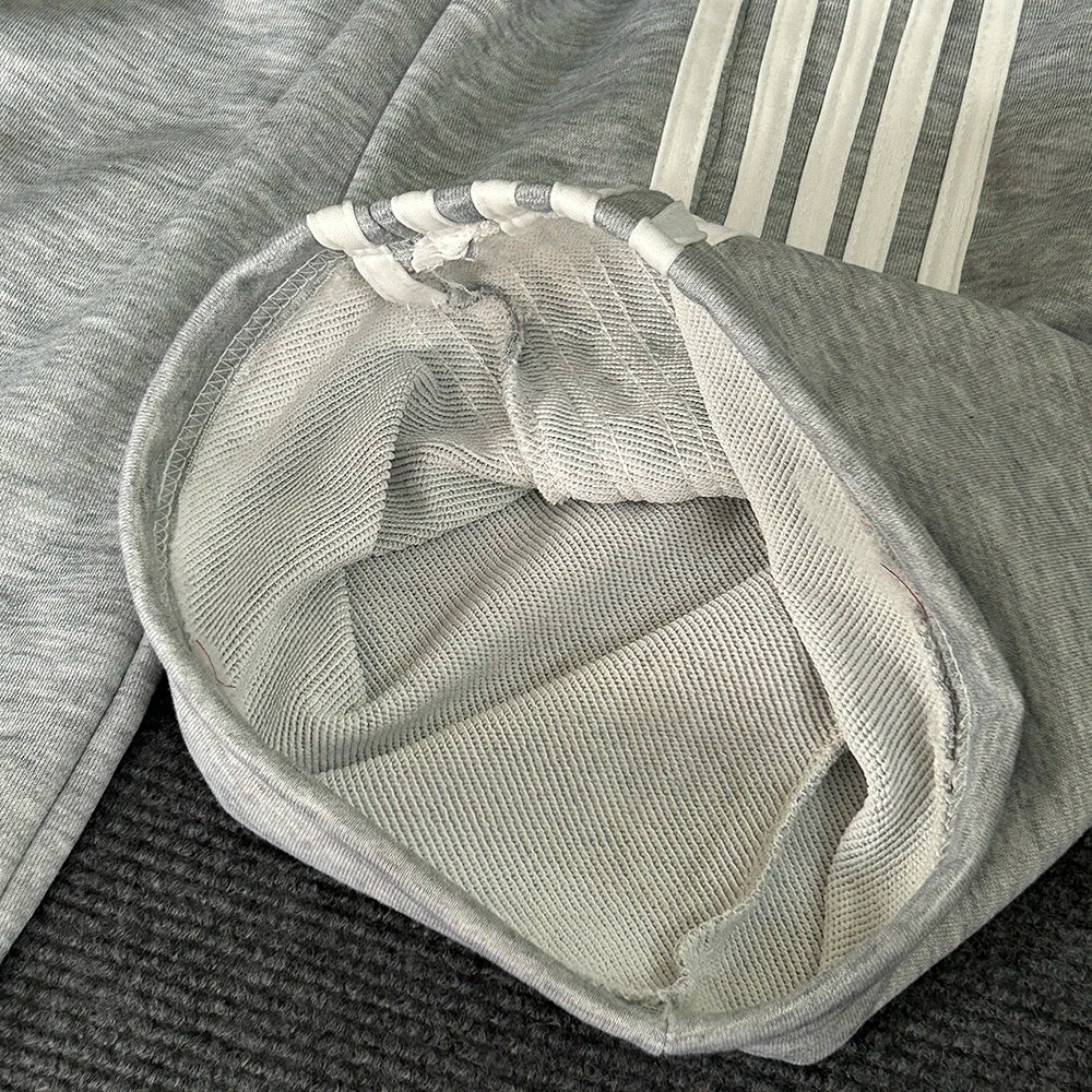 American Retro College Style Loose Fit Two-Piece Set with Double Waist Head Fake Bathroom Pants for Sports Leisure 2025 Fashion