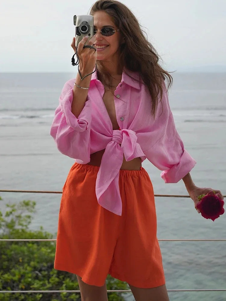 Ammug White Women's Shirt Long Sleeve Elegant Solid Blouse Woman Vintage Summer Loose Shirts for Women Basic Top Collar