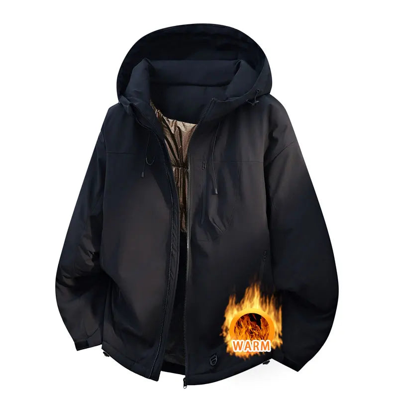 Winter Jacket Thicker Warm Waterproof Windproof Warm Casual Sports Jacket Men Women Sport Hiking Running Hooded Casual Warm Coat