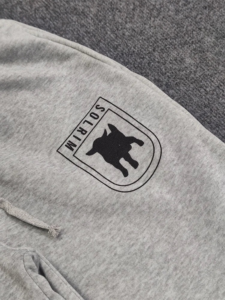 2025 European and American Embroidered Street Couple Double Head Double Waist Pants Personalized Printed Pattern Pants