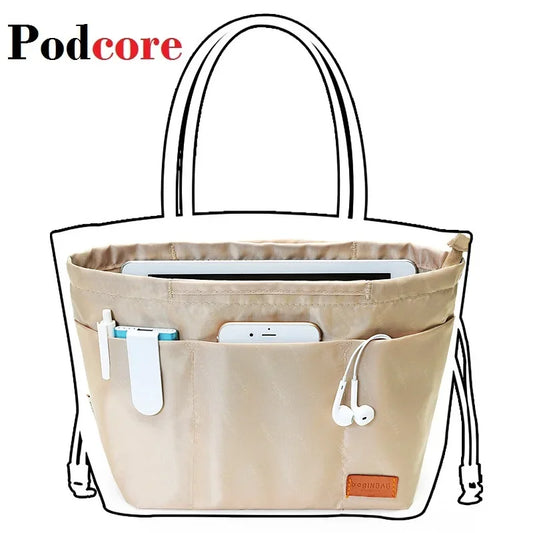 Luxury Nylon Purse Organizer Insert for Brand Tote Bags