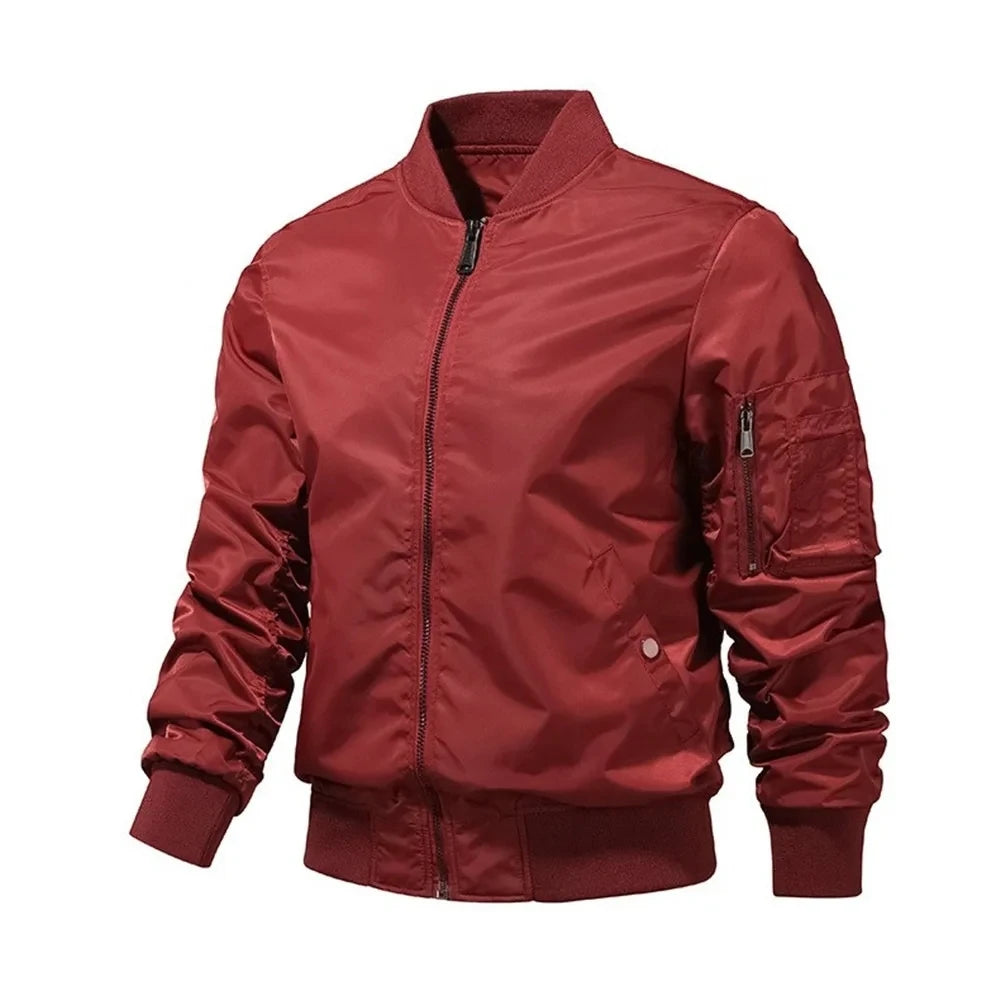 2024 New Spring Summer Bomber Jacket Men Solid Color Fashion Aviator Baseball Jackets New In Outerwears Jackets for Men S-5XL