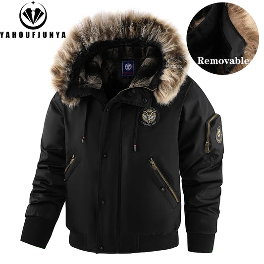 2025 Winter Men Outdoor Windproof Fleece Warm Travel Jacket Men Hooded Casual Fashion Style Zipper Pocket Jacket Male Coat Tops