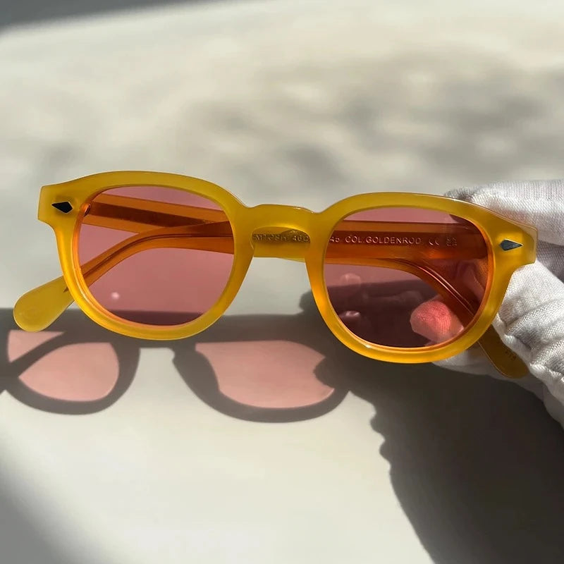 Sunglasses Man Johnny Depp Sun Glasses Woman Luxury Brand Design Vintage Acetate UV400 Driver Shade Lemtosh Polarized Goggles