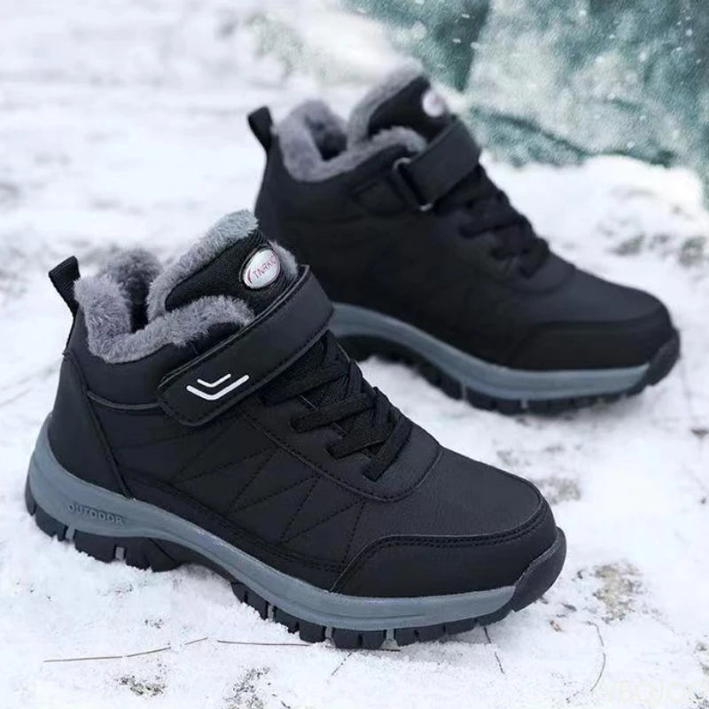 Soft sole  anti slip  warm winter snow boots cold resistant wear-resistant simple comfortable casual men's short boots
