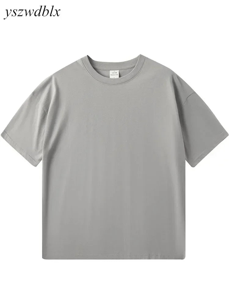 YSZWDBLX T-shirt Women 2025 Summer Short Sleeve O-neck Tshirt Man /woman Cotton Loose Harajuku Couples Tees Casual Shirts Top