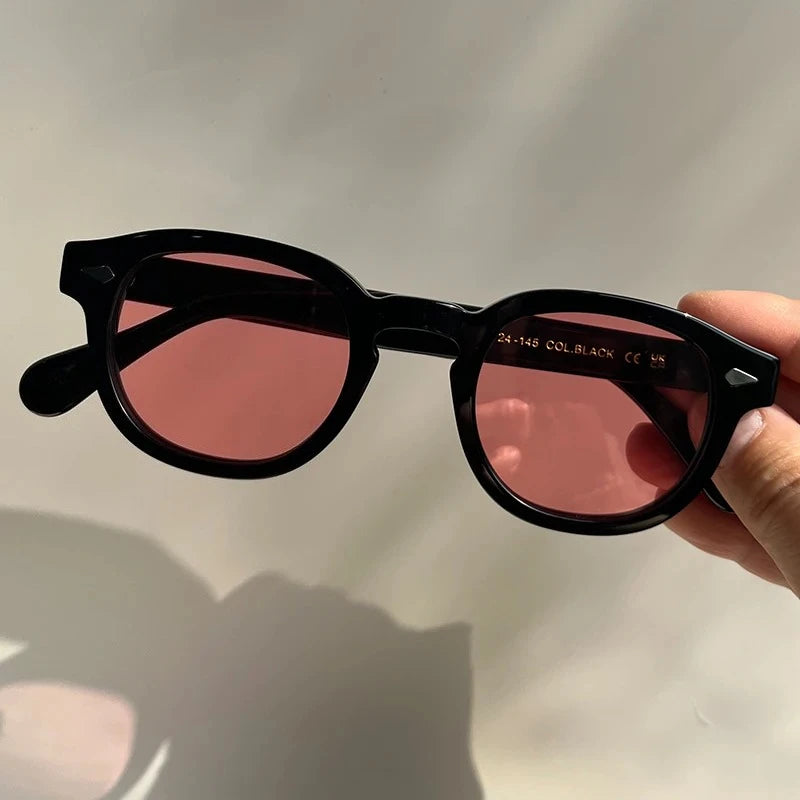 Sunglasses Man Johnny Depp Sun Glasses Woman Luxury Brand Design Vintage Acetate UV400 Driver Shade Lemtosh Polarized Goggles