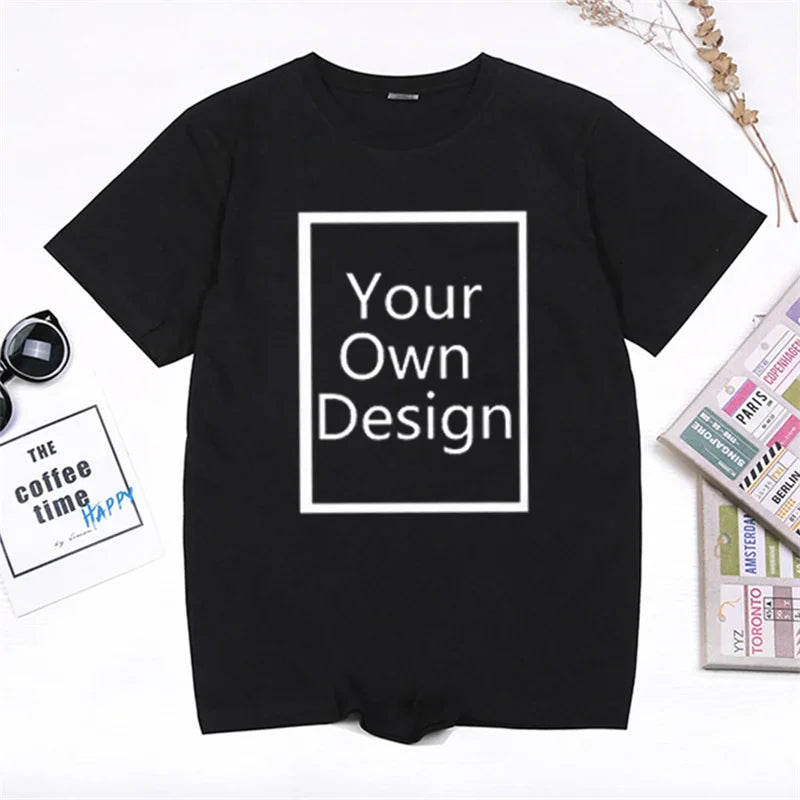 Cotton Customized Printed Leisure T Shirt Harajuku Tee DIY Your Like Photo or  T-shirt Fashion Custom Men's Tops Tshirt
