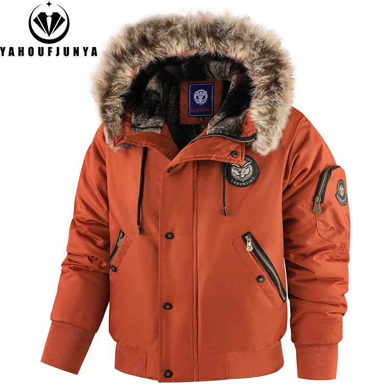 2025 Winter Men Outdoor Windproof Fleece Warm Travel Jacket Men Hooded Casual Fashion Style Zipper Pocket Jacket Male Coat Tops