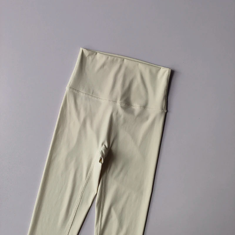 Fitness Pants Elastic Tight Fitting Seamless Naked Yoga High Waist Hip Lifting Quick Dry Running Sports Leggings Outdoor Wear