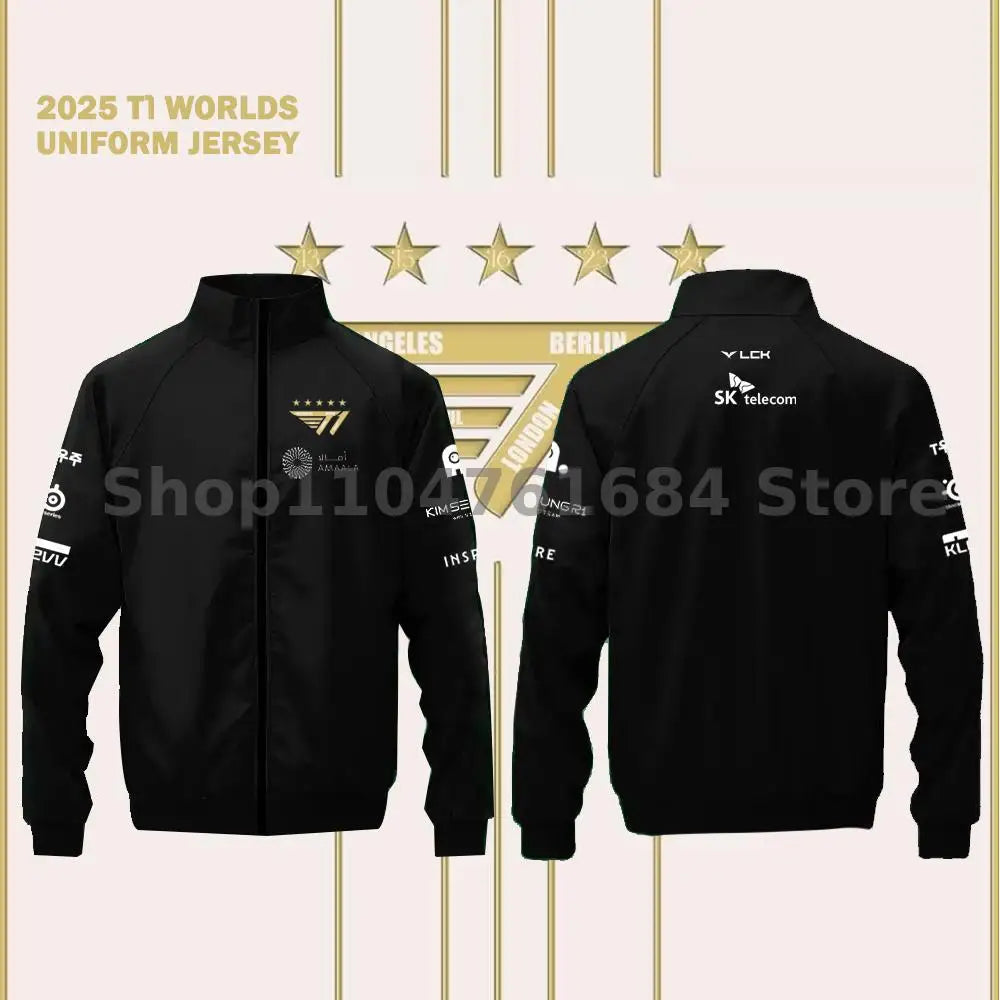 T1 2025 World Championship Lol Esports Club Champion Five Star Limited Edition Team Jacket Faker Fan Support Jacket