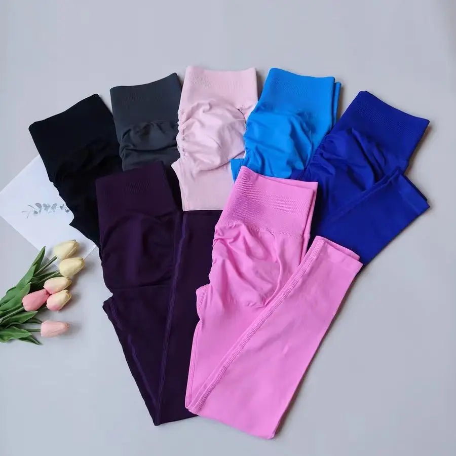 Women's High Waist Seamless Gym Yoga Leggings Push-Up Sport Tights High Elastic Fitness Running Pants Hip Lift Gym Pilates Wear