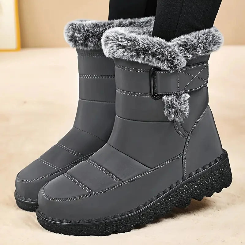 Women's Winter Snow Boots for Women 2026 New Faux Fur Long Plush Snow Boots Woman Platform Shoes Warm Cotton Couples Ankle Boots