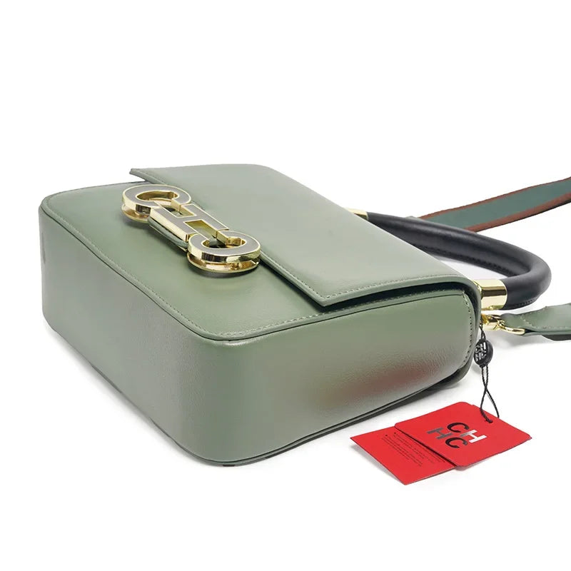 CH New PU+TPU Hand Bag 20x16x7cm Multi-Compartment Purse, 6 Colors Black Camel Cream Green Maroon Plum, Lightweight Tote