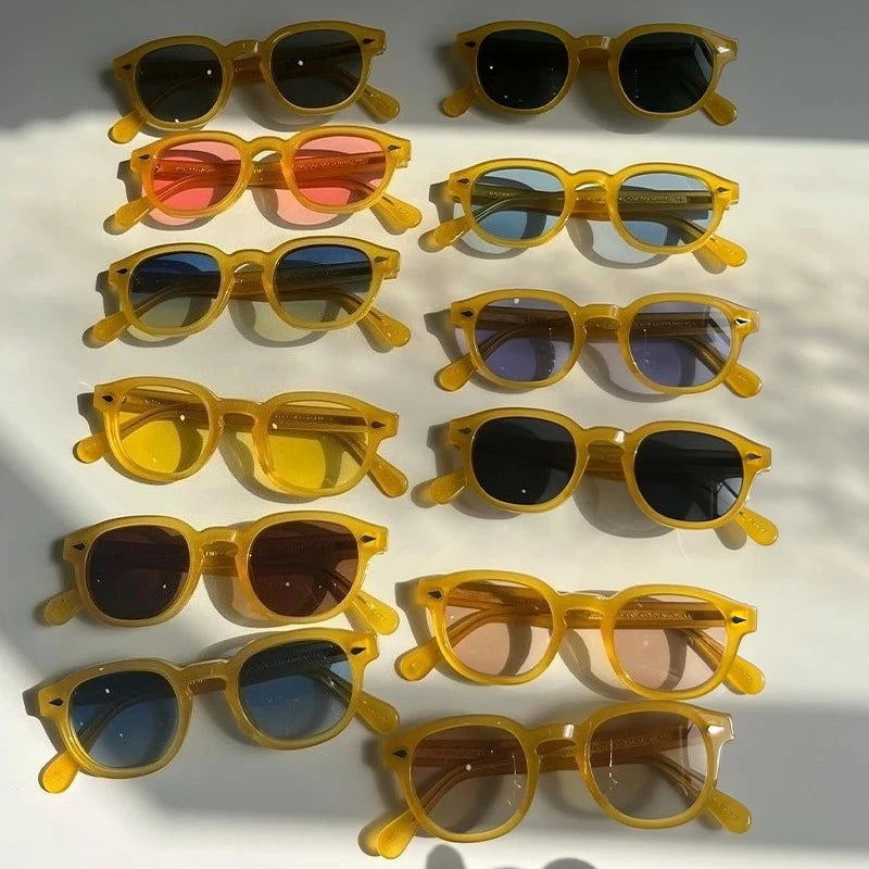 Sunglasses Man Johnny Depp Sun Glasses Woman Luxury Brand Design Vintage Acetate UV400 Driver Shade Lemtosh Polarized Goggles
