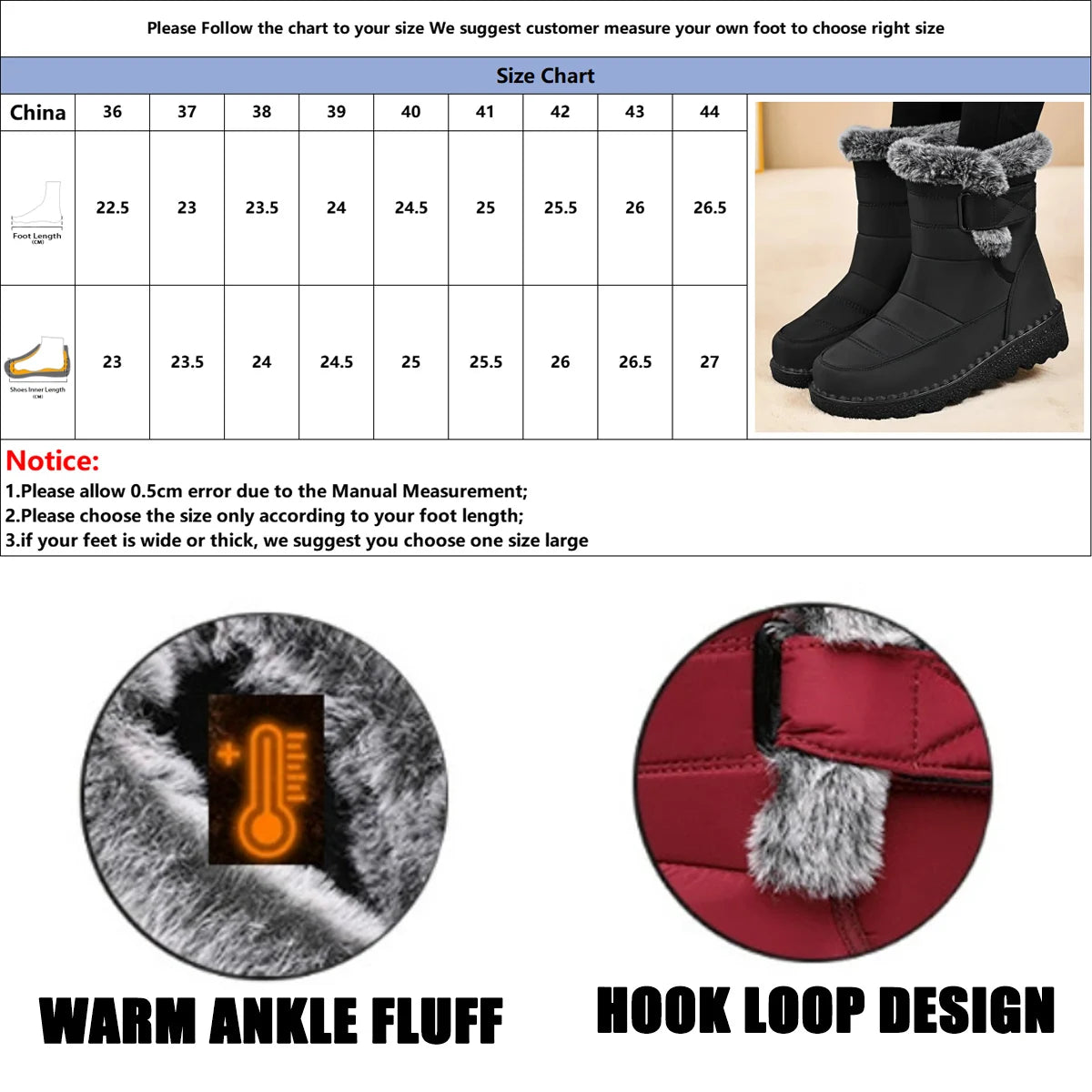 Women's Winter Snow Boots for Women 2026 New Faux Fur Long Plush Snow Boots Woman Platform Shoes Warm Cotton Couples Ankle Boots