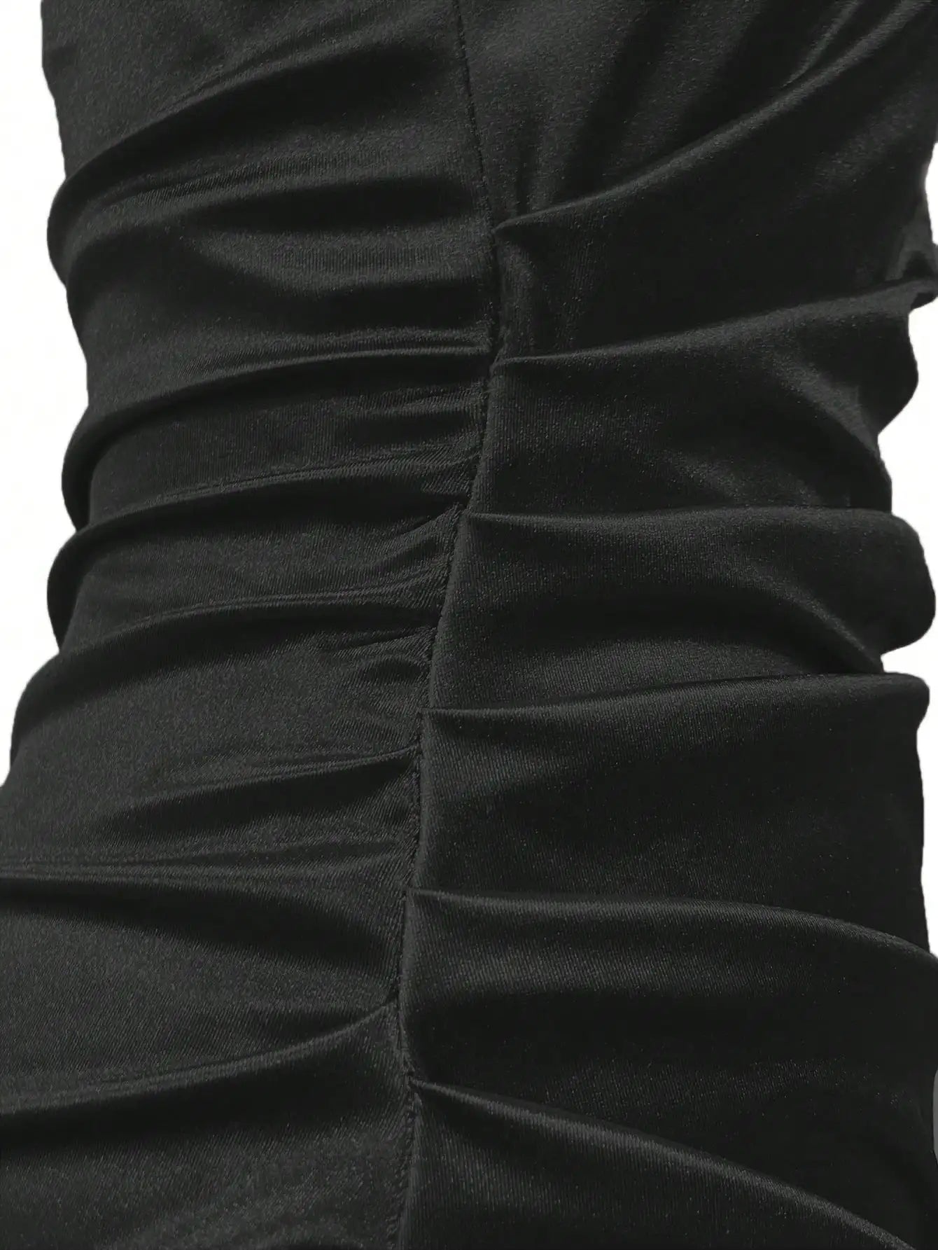 Sexy One Shoulder Ruched Bodycon Mini Dress For Women Black Summer Club Party