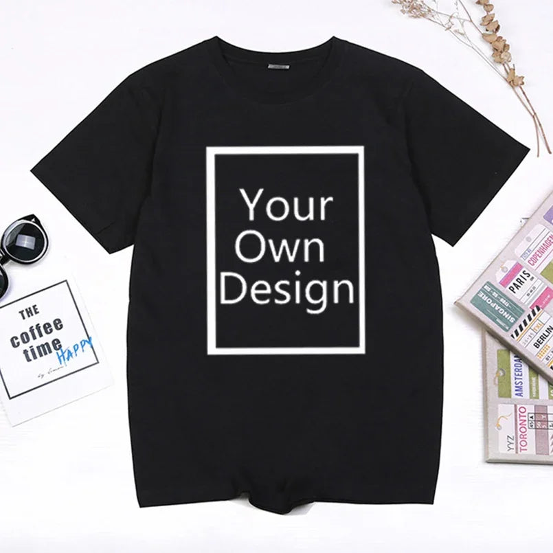 Cotton Customized Printed Leisure T Shirt Harajuku Tee DIY Your Like Photo or  T-shirt Fashion Custom Men's Tops Tshirt