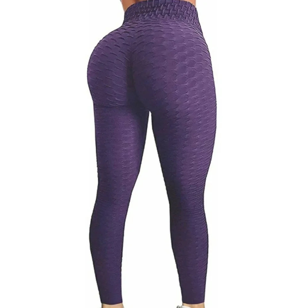 Female Seamless Elastic Bubble Pants Sexy Slim Tights Outdoor Jogging Walking High Waist Hip Liftting Fashion Yoga Leggings