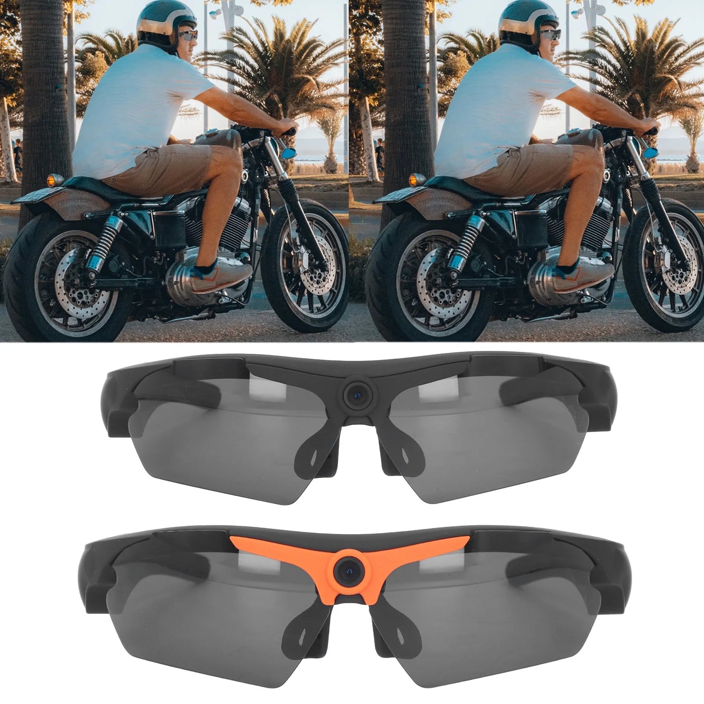 Camera Glasses Video Sunglasses 1080P Full HD Video Recording Shooting Camera Glasses for Cycling Driving Hiking Fishing Hunting