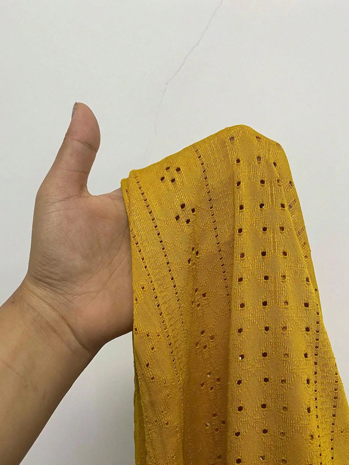 Men's Mustard Yellow Eyelet Lace Short Sleeve Casual Shirt, Loose Fit Button-Down for Beach & Festival