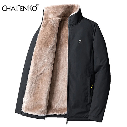 Men 2025 Winter Windproof Warm Thick Fleece Jacket Men Fashion Casual Coat Men Autumn Brand Outwear Outdoor Classic Jacket Men