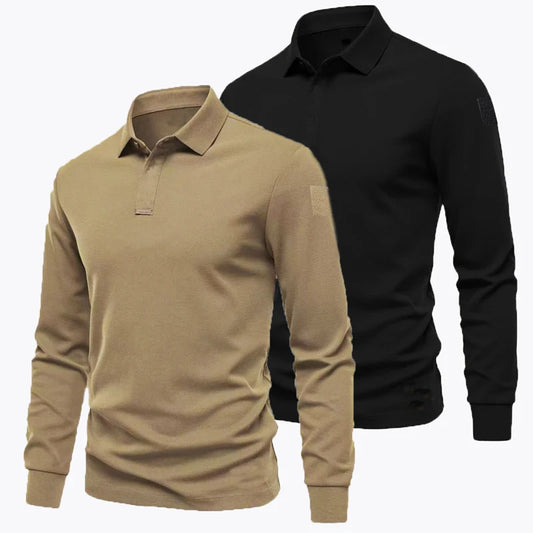 Men's M-4XL Quick Dry Pullover Long Sleeve Shirts Oversized Breathable Clothes Tactical Elastic Plain Turn-down Sports T-shirts