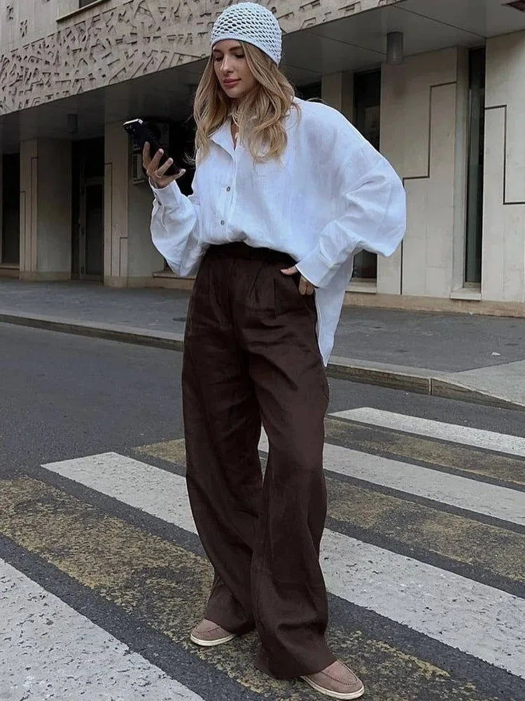 Ammug White Women's Shirt Long Sleeve Elegant Solid Blouse Woman Vintage Summer Loose Shirts for Women Basic Top Collar