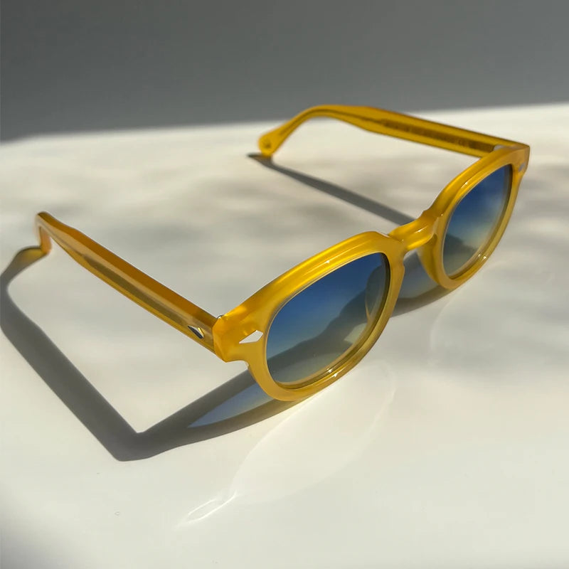 Sunglasses Man Johnny Depp Sun Glasses Woman Luxury Brand Design Vintage Acetate UV400 Driver Shade Lemtosh Polarized Goggles