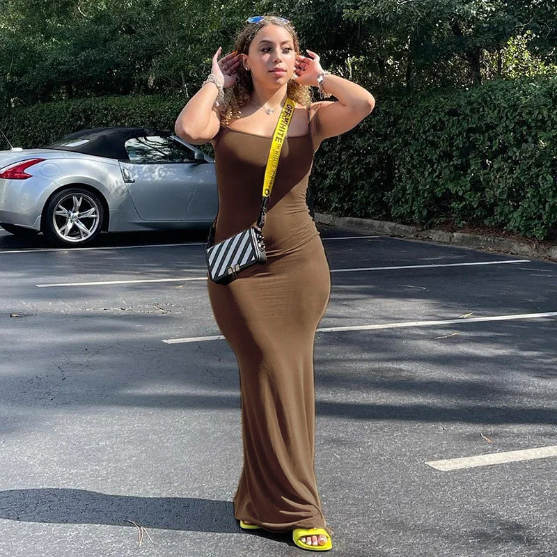 Y2K summer casual style Japanese and Korean casual women's suspender style collarless dress dress