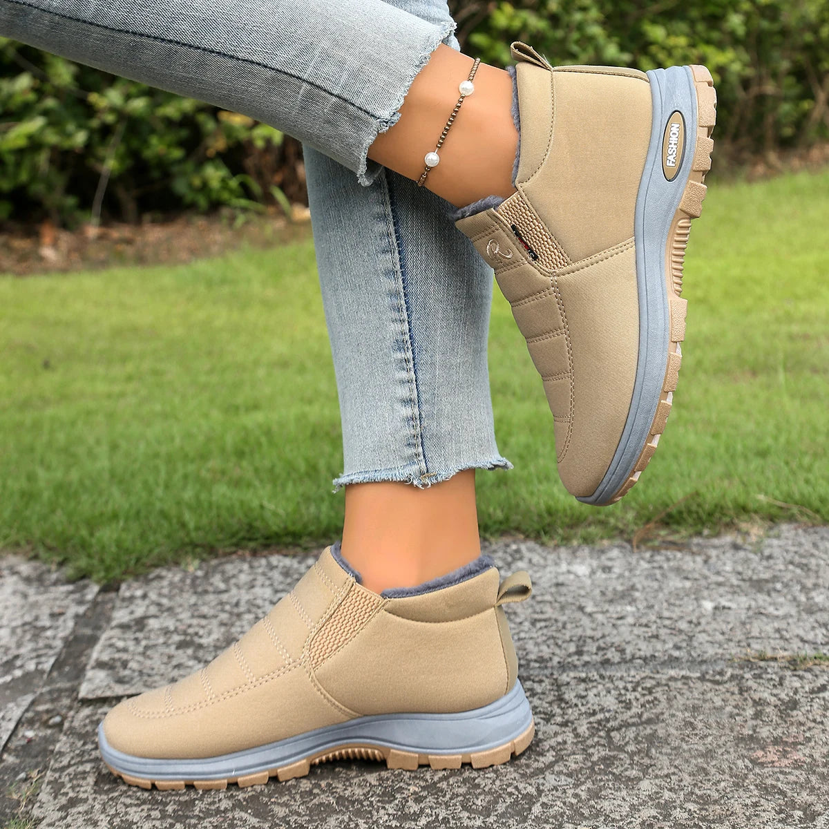 Couple shoes, men's and women's casual shoes, warm, fleece, thickened, anti-slip, lightweight snow boots with free shipping