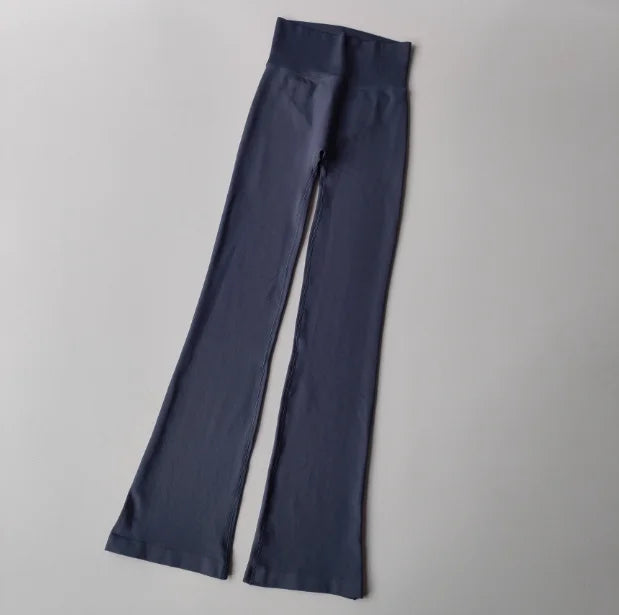 High Waisted Compression Without Awkward Lines Micro Flared Yoga Outdoor Wear Seamless Elastic Fitness Pants Lifting Leggings